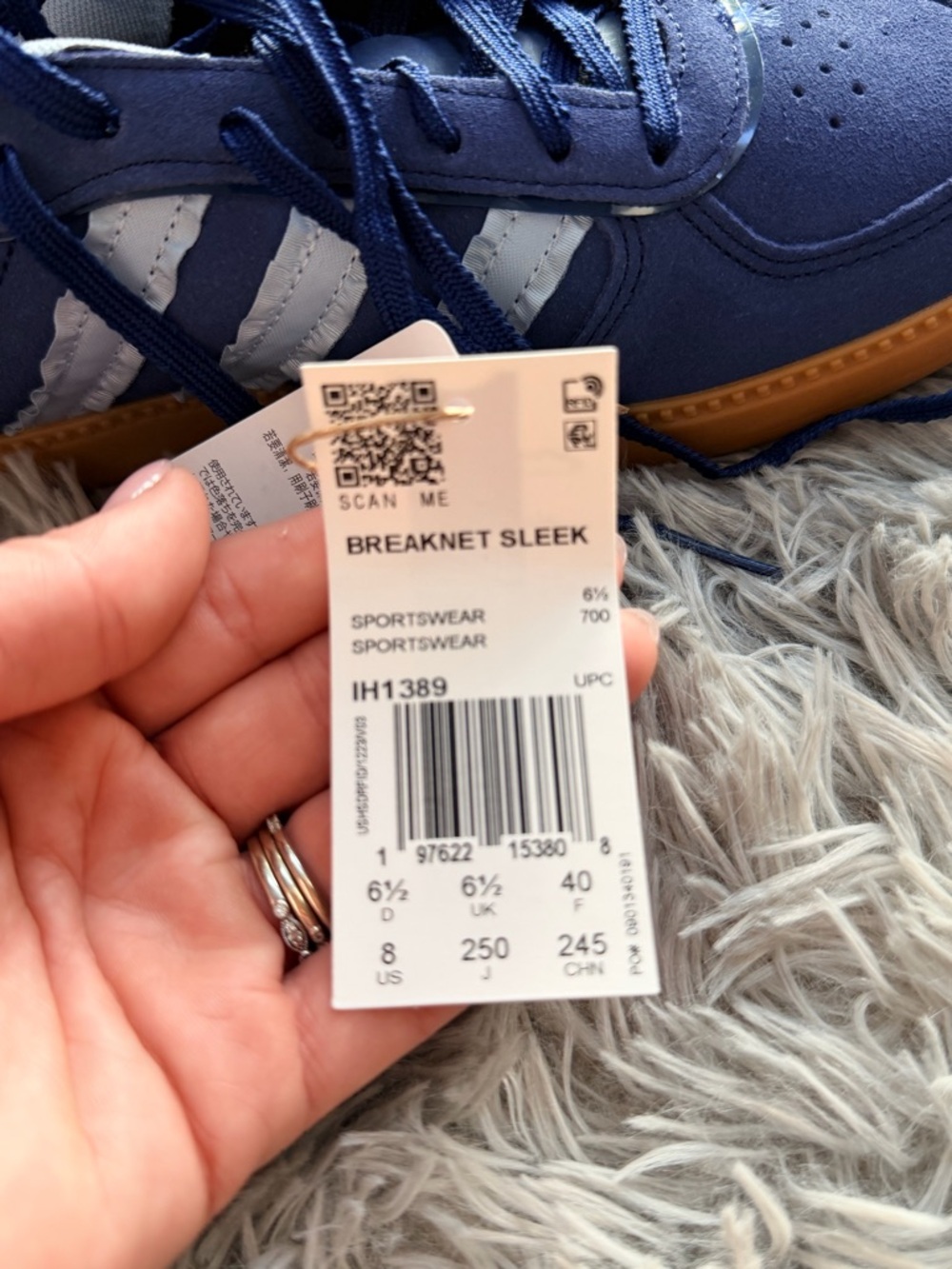 adidas women Cloudfoam Plus Sneaker in Blue Colorway - Picture 5 of 6